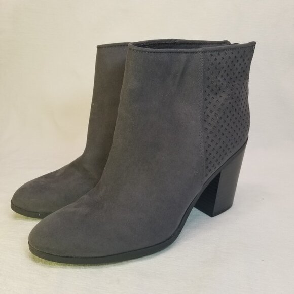 American Eagle Gray Womens 8 Block 3" Heel Ankle Boots - Picture 2 of 12